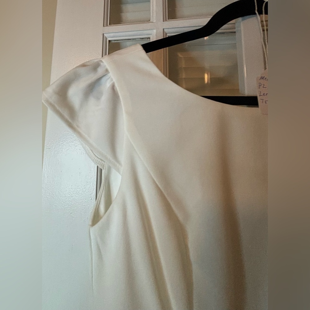 Lulus Ruffle Sleeve Dress With Train-Medium - Picture 11 of 16